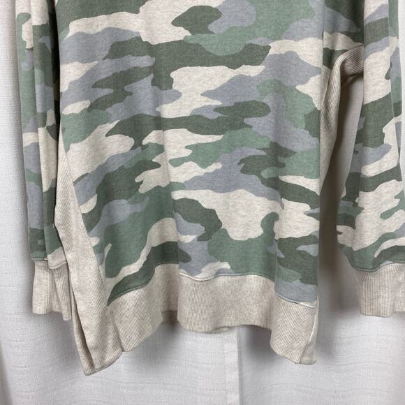 Aerie Cream Camouflage Oversized Good Vibes Sweatshirt Sz.M - Picture 5 of 13